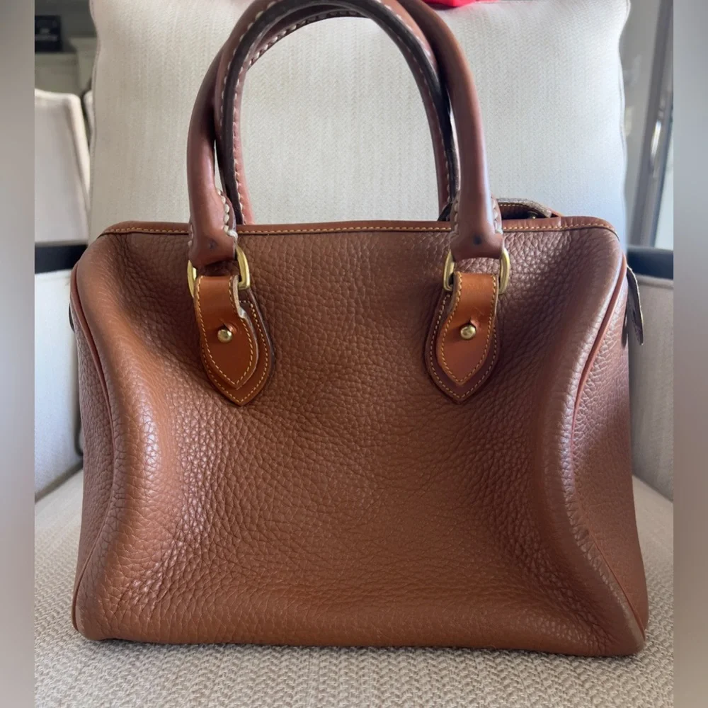 Dooney & Bourke Brown Pebbled Leather Satchel
